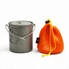 Puodas su rankena iš titano 750 ml su krepšeliu TOAKS